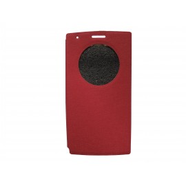 Pochette Inote LG G4 rouge + film verre trempé Incassable