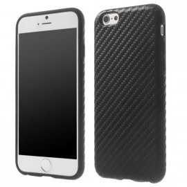 Coque silicone noire effet carbone pour Iphone 6/6S