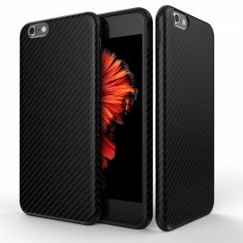 Coque silicone noire effet carbone pour Iphone 7