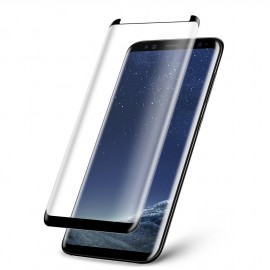 Film verre trempé pour Samsung Galaxy S8 incurvé noir full glue