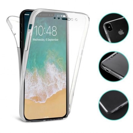 Coque silicone intégrale avant arrière pour Iphone X