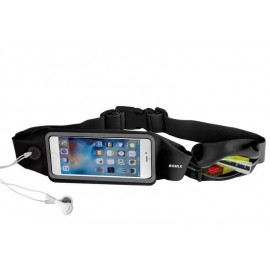 Ceinture de sport noire étanche ROMIX tactile smartphone 