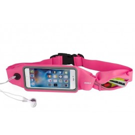 Ceinture de sport rose étanche ROMIX tactile smartphone 