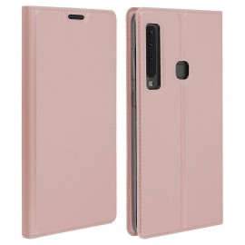 Etui pochette porte cartes pour Samsung A9 2018  rose or