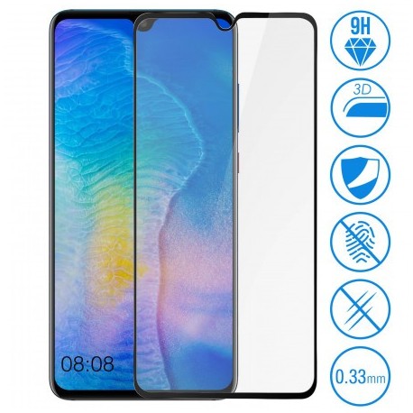 Film verre trempé pour Huawei Mate 20 intégral noir