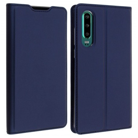 Etui pochette porte cartes pour Huawei P30 Pro bleu nuit