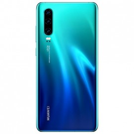 Cache batterie vitre arrière Huawei P30 Pro bleu aurore