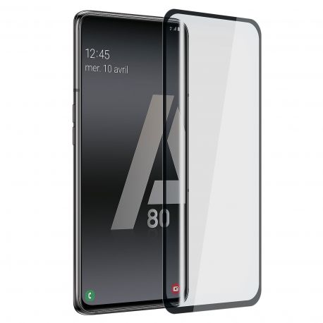 Film verre trempé pour Samsung A80 intégral noir