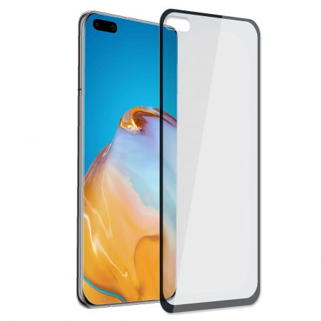 Film verre trempé full glue pour Huawei P40 Pro intégral et incurvé noir