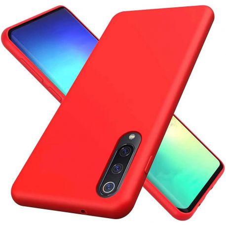 Coque silicone gel pour Xiaomi MI9 Lite Rouge