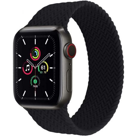 Bracelet silicone effet tressé rose pour Apple Watch