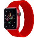 Bracelet silicone rouge effet tressé pour Apple Watch 38/40mm