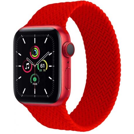 Bracelet silicone effet tressé rose pour Apple Watch