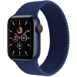Bracelet silicone bleu effet tressé pour Apple Watch 38/40mm