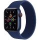 Bracelet silicone bleu effet tressé pour Apple Watch 42/44mm