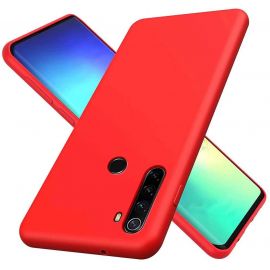 Coque silicone gel pour Xiaomi Redmi Note 8 2021 rouge