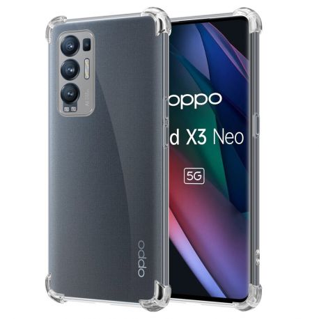 Coque silicone pour Oppo Find X3 Neo antichoc transparente