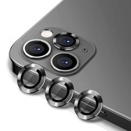 Protection caméra contour aluminium noir pour Iphone 12 