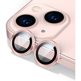 Protection caméra contour aluminium rose pour Iphone 13