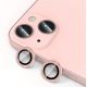 Protection caméra contour aluminium rose pour Iphone 13