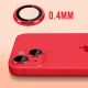 Protection caméra contour aluminium rouge pour Iphone 14