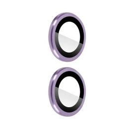 Protection caméra contour aluminium mauve pour Iphone 14