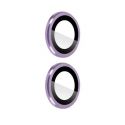 Protection caméra contour aluminium mauve pour Iphone 14 Plus