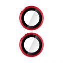 Protection caméra contour aluminium rouge pour Iphone 14 Plus