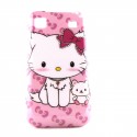 Coque rose pour Samsung I9000 Galaxy S motif chat assis + film protection ecran offert