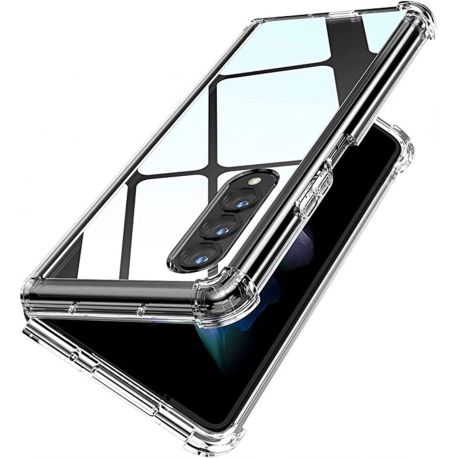 Coque silicone pour Samsung Z Fold 4 antichoc transparente