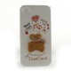 Coque integrale ourson marron pour Iphone 4 +film protection ecran