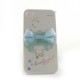 Coque integrale petite fille et noeud papillon bleu pour Iphone 4 + film protection ecran