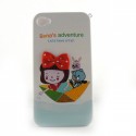 Coque integrale petite fille bateau et noeud rouge pour Iphone 4 + film protection ecran