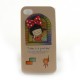 Coque integrale petite fille fenetre et noeud rouge pour Iphone 4 + film protection ecran