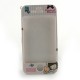 Coque integrale rayee rose et reve Noel fille pour Iphone 4 + film protection ecran