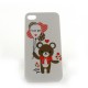 Coque blanche ourson pour Iphone 4 + film protection ecran