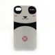 Coque blanche motif panda pour Iphone 4 + film protection ecran