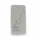 Coque integrale blanche signe zodiaque scorpion avec des strass diamants  pour Iphone 4 + film protection ecran