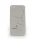 Coque integrale blanche signe zodiaque Vierge avec des strass diamants  pour Iphone 4 + film protection ecran