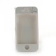 Coque integrale blanche signe zodiaque Vierge avec des strass diamants  pour Iphone 4 + film protection ecran