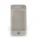 Coque integrale blanche signe zodiaque Sagittaire avec des strass diamants  pour Iphone 4 + film protection ecran