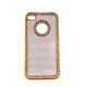 Coque pourtour diamant pour Iphone 4 + film protection ecran