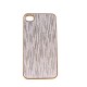Coque pourtour or avec paillette argent pour Iphone 4 + film protection ecran