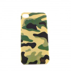 Coque brillante tenue de camouflage, militaire pour Iphone 4 + film protection ecran