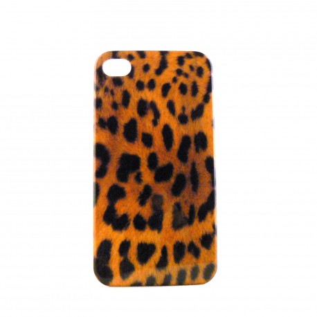 Coque brillante leopard pour Iphone 4 + film protection ecran