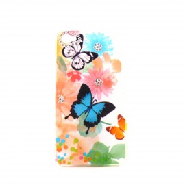 Coque brillante papillon avec strass diamants incrustes pour Iphone 4 + film protection ecran