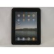 Coque Etui souple en silicone noir a vague rose pour Ipad 1 + film protection ecran offert