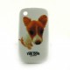 Coque silicone avec un petit chiot assis pour Blackberry 8520 curve+ film protection ecran offert