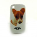 Coque silicone avec un petit chiot assis pour Blackberry 8520 curve+ film protection ecran offert