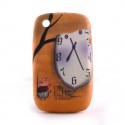 Coque silicone horloge et petit cochon pour Blackberry 8520 curve+ film protection ecran offert